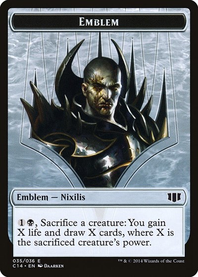 Emblem - Ob Nixilis of the Black Oath // Zombie Double-Sided Token